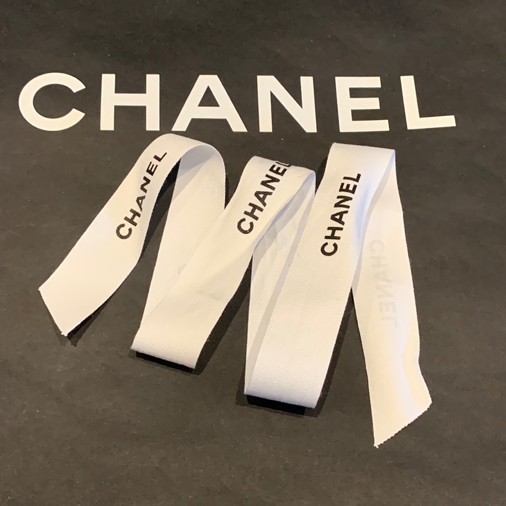 Chanel white ribbon